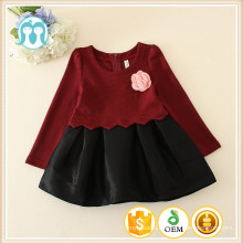 Children winter wool one piece dress